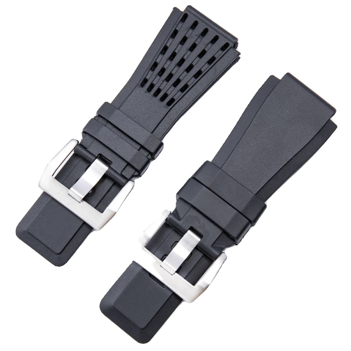 New Black Blue Nature Rubber Watch Strap, Pin Buckle, Accessories for Bell & Ross BR01 BR03 24mm Watch Band, Waterproof Outdoor Strap