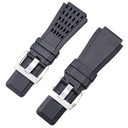 New Black Blue Nature Rubber Watch Strap, Pin Buckle, Accessories for Bell & Ross BR01 BR03 24mm Watch Band, Waterproof Outdoor Strap