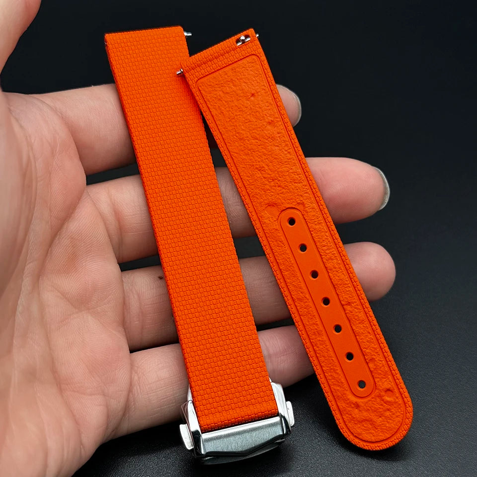 Bracelet montre 20mm caoutchouc Premium – Rapide à Boucle déployante – Toutes Marques