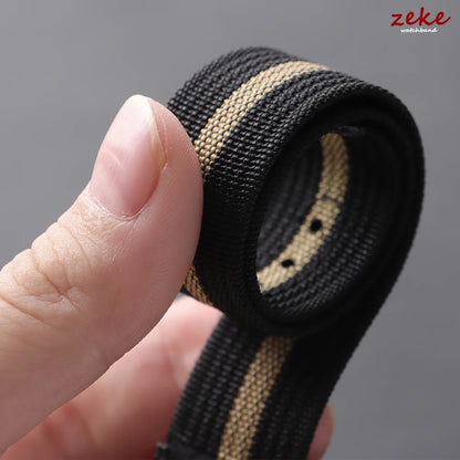 Bracelet montre Nato Nylon Pour Omega X Swatch MoonSwatch - Boucle Brossé Argent