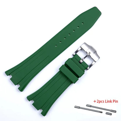 Bracelet en caoutchouc 26mm 27mm pour Bracelet de remplacement étanche AP Royal Oak pour Bracelet de montre en Silicone souple GA2100 GA-2110 avec goupille de liaison