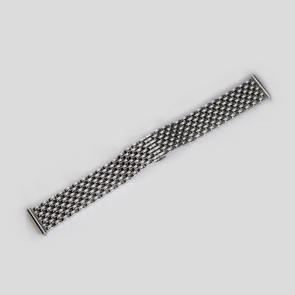 Bracelet de montre hautement poli en acier inoxydable 316L, perles de riz de Style Vintage, 18mm 19mm 20mm