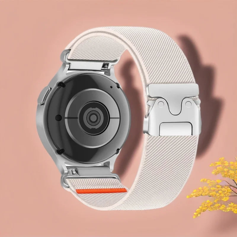 Cinturino in nylon intrecciato per Samsung Galaxy Watch 7/6/5/4 e Huawei Watch GT6 GT5 GT4 41mm GT6 Pro, 18/20/22 mm