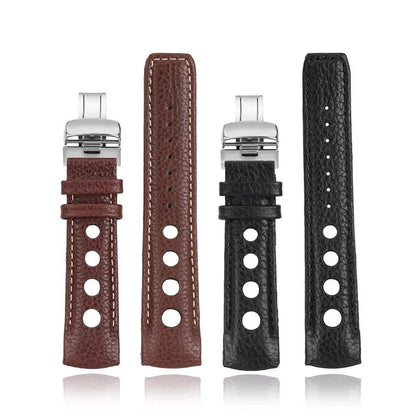 Ремешок для часов Tissot T-Sport PRS 516 T044.430.A / T044.417.A, 20 мм, из воловьей кожи с изогнутым креплением и застежкой-бабочкой