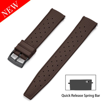 Premium FKM Rubber Watch Band Quick Release 18mm 20mm 22mm 24mm Rubber Watch Strap Smart Watch Bracelet