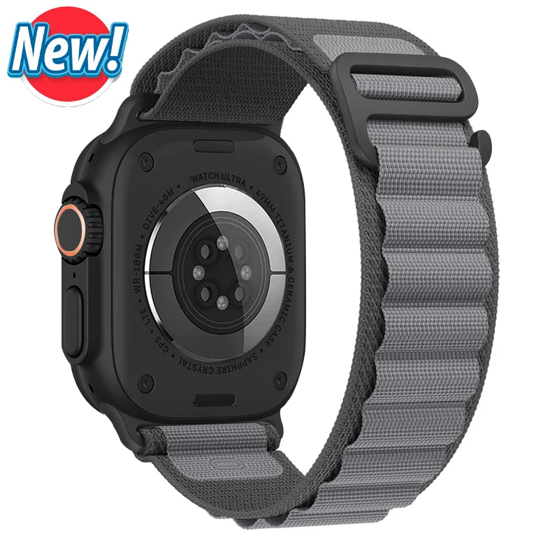 Bracelet à boucle alpine pour Apple watch Ultra 3 2 bandes 49mm 45mm 44mm 40mm 41mm 46mm 42mm Bracelet iWatch série 11 10 SE 9 8 7 6 5 4