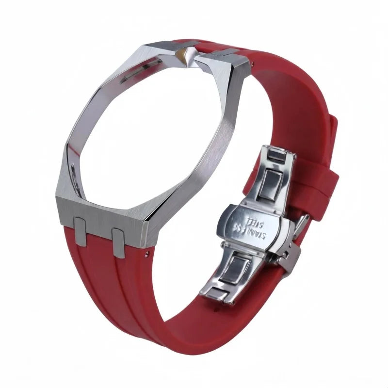 Kit de modification de bracelet en silicone et boîtier de montre en acier inoxydable pour Swatch X AP Royal Pop Pocket Changer, accessoires personnalisés pour montre
