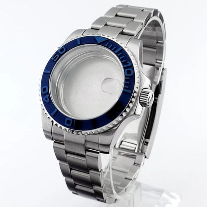    40.5mm sous-montre verre saphir boîtier en métal ajustement NH35/36/38 mouvement ajustement 28.5mm cadran pièces de montre accessoires boîte de montre bande