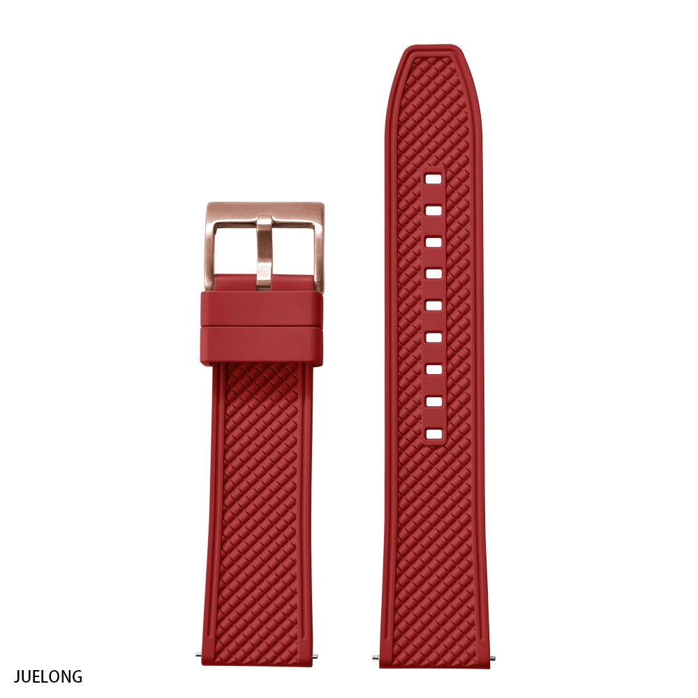 Nouveau Design HAISCH FKM bracelet de montre en caoutchouc 18mm 20mm 22mm 24mm forme de balle bracelets de montre à dégagement rapide bracelets de plongée étanches