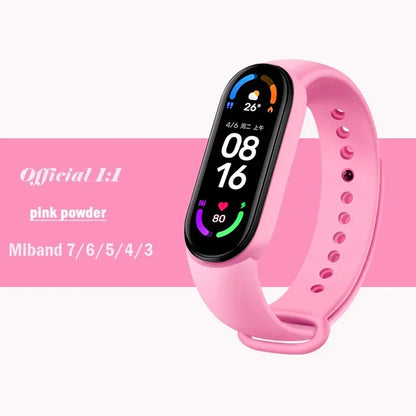 Official silicone strap for Xiaomi Mi Band 4 5 6 7, sports watch, Miband4 Miband7 Correa Mi band 3 4 5 6 7 bands