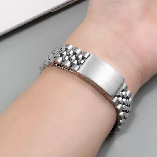Bracciale di lusso in acciaio inossidabile, 18/19/22 mm/20 mm, per Rolex 46 mm, cinturini 43, chiusura in metallo massiccio per bracciale Seiko Datejust