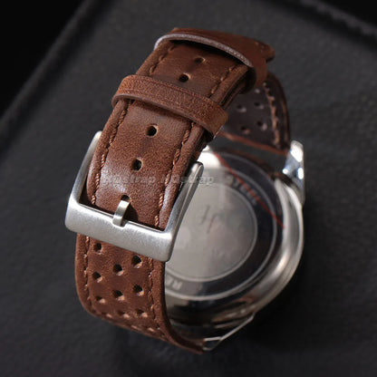 Bracelet universel en cuir de vache véritable, 18mm 20mm 22mm, pour Samsung Galaxy Watch 6 5 4, doux et respirant, rétro