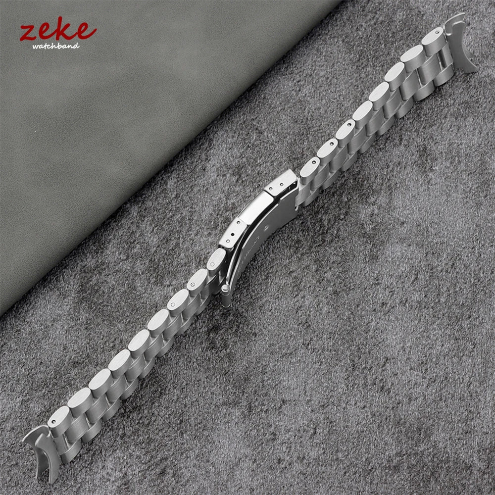 16mm 18mm 20mm 22mm 24mm extrémité droite incurvée Bracelet de montre en acier inoxydable argent or noir métal fermoir pliant Bracelet avec outil