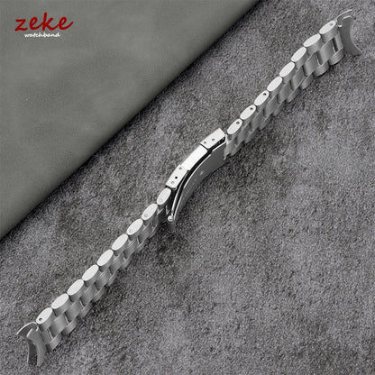 16mm 18mm 20mm 22mm 24mm extrémité droite incurvée Bracelet de montre en acier inoxydable argent or noir métal fermoir pliant Bracelet avec outil