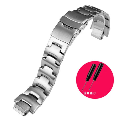 Pour Casio Bracelet en acier inoxydable Bracelet PRW-3100Y/3000/6000/6100/PRG-300 série Bracelet de montre en acier inoxydable 16mm noir/argent