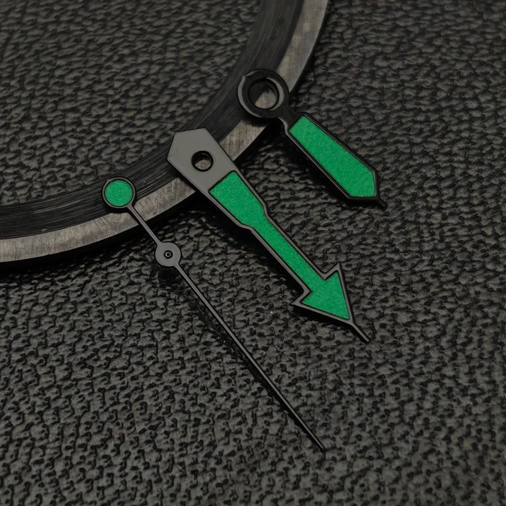 Accessoires de montre, aiguilles de montre NH35 NH36, aiguilles vertes super lumineuses, adaptées au mouvement NH35 NH36