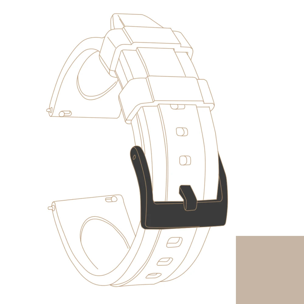 Cinturino per orologio in gomma premium - Sgancio rapido / Fibbia ad ardiglione - Universale