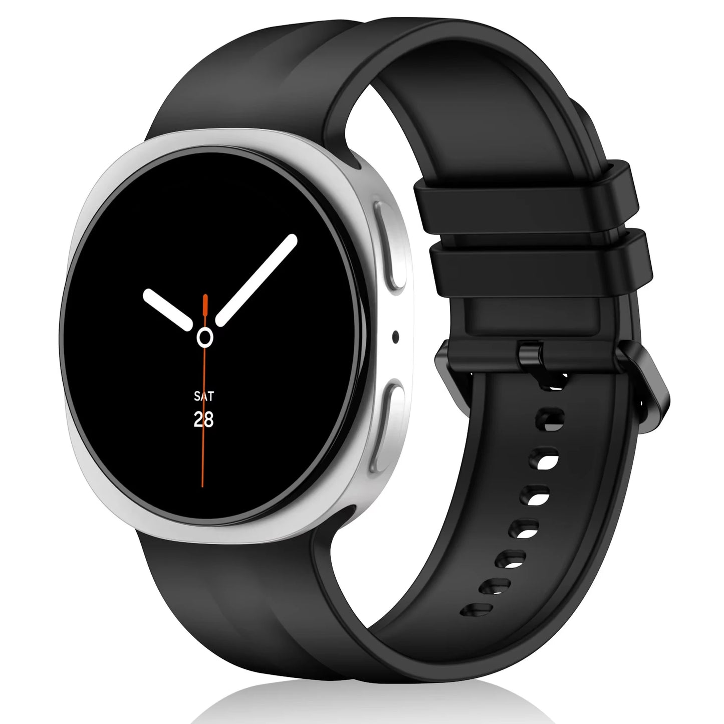 Original Silicone Strap for Samsung Galaxy Watch 9 8 44mm 40mm, Correa Band for Galaxy Watch 9 8 Classic 46mm, Accessories