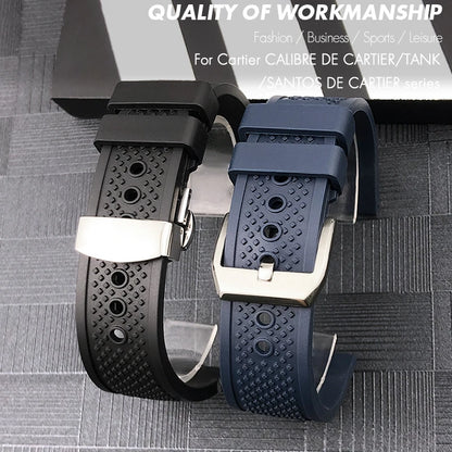 Men's Soft Silicone Watch Straps, 20mm 21mm 22mm 23mm 24mm