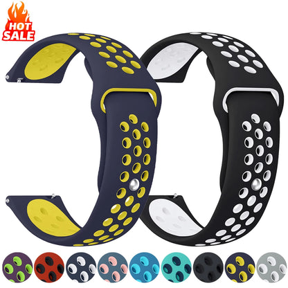 Cinturino in silicone da 20 mm 22 mm, per Amazfit Bip 6 5/GTS 3/2/2e/GTS2 Mini/GTR 3 Pro/42 mm/47 mm/2/2e/Stratos 2/3 Pro Sport Correa
