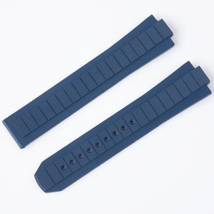 Soft FKM Fluorine Rubber Watch Strap, 21x10mm, for Omega, for New Seamaster Planet Ocean 600 Series, 42mm, Folding Clasp