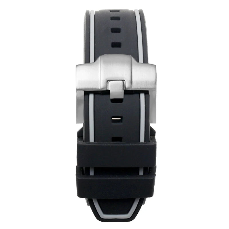 Tissot – Rubber and silicone watch strap with curved end and butterfly clasp, for CITIZEN T035 T035617, 23mm, 24mm