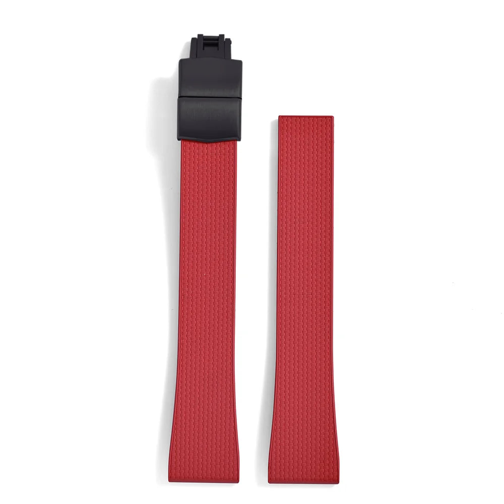 Original Stripess CTS FKM 20mm rubber watch strap for d-elug FKM CTS quick release watch strap silver butterfly buckle cut to size