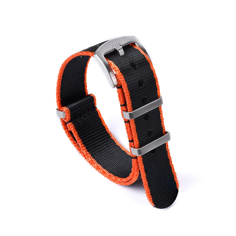 Premium Quality Nylon Fabric Seat Belts, 20mm 22mm, Army Sport Watch Straps, Durable Bracelets for Traditional Watches