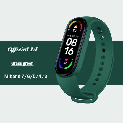 Official silicone strap for Xiaomi Mi Band 4 5 6 7, sports watch, Miband4 Miband7 Correa Mi band 3 4 5 6 7 bands