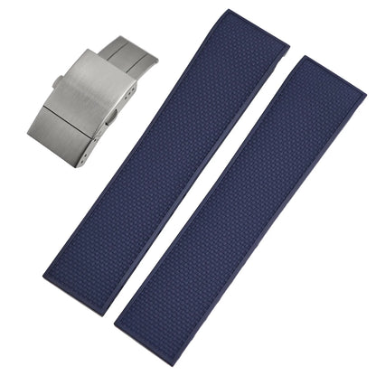 FKM Fluoro Rubber Watch Strap, 21mm, Premium Quality, for Longines Hydroconquest L3.781 782 742 Conquest L3, Sport Dive Watch Band