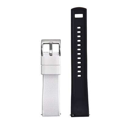 Nuovo cinturino per orologio a sgancio rapido Tropical Waffle CTS bianco FKM da 20 mm e cinturino per orologio subacqueo in gomma fluorocarbonica tradizionale da 22 mm