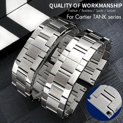 Cinturino per orologio in acciaio inossidabile di qualità SION L, cinturini per orologio, prezioso Cartier Solo incluso, 14mm, 16mm, 18mm, 20mm, 23mm, 20.5mm