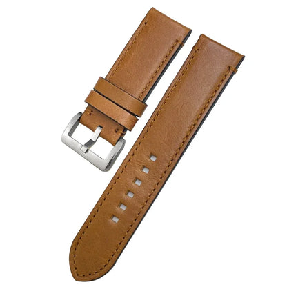 Handmade Brown Genuine Calf Leather Watch Strap, 22/23mm, for Zenith Tudor Black Bay Bronze Blancpain, Vintage Watch Band