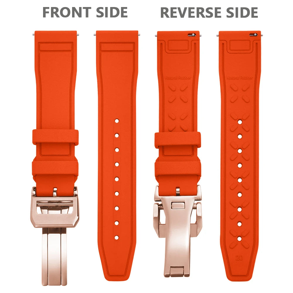 Bracelet en caoutchouc FKM 20mm 21mm 22mm pour montre IWC PILOT Portugal PORTOFINO, bracelet de plongée à libération rapide, montre connectée pour Huawei