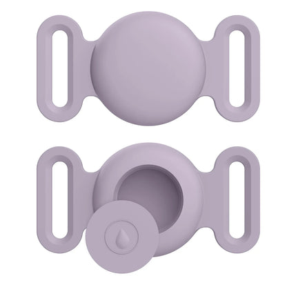 Coque en silicone souple avec porte-clés pour Apple Airtag, collier de chien et de chat, housse de protection anti-rayures pour étiquettes d'air, sacs à dos de bagages