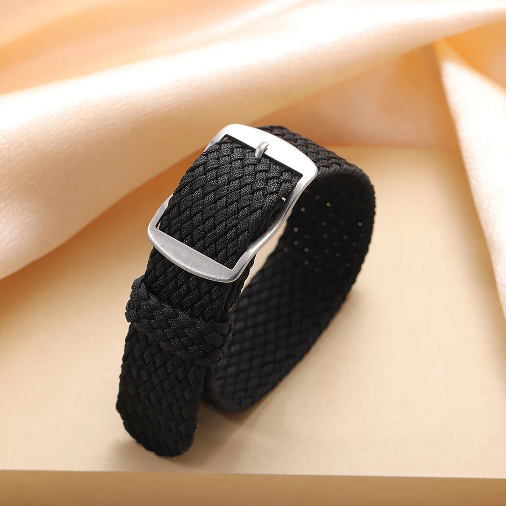 14mm 16mm 18mm 20mm 22mm Nylon Woven Canvas Watch Strap for Perlon for Omega Watchband Men Women Sport Wristband Accessories