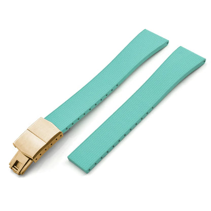 Bracelet de montre en caoutchouc FKM CTS 20 mm, texture unique, attache rapide, avec boucle papillon 4 couleurs, bracelet de remplacement durable