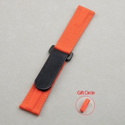 Accesorios universales, correa de reloj de tela de nailon y cuero de 22 mm, para correa Rolex, para Huawei, Tudor, Seiko, Tissot, Breitling
