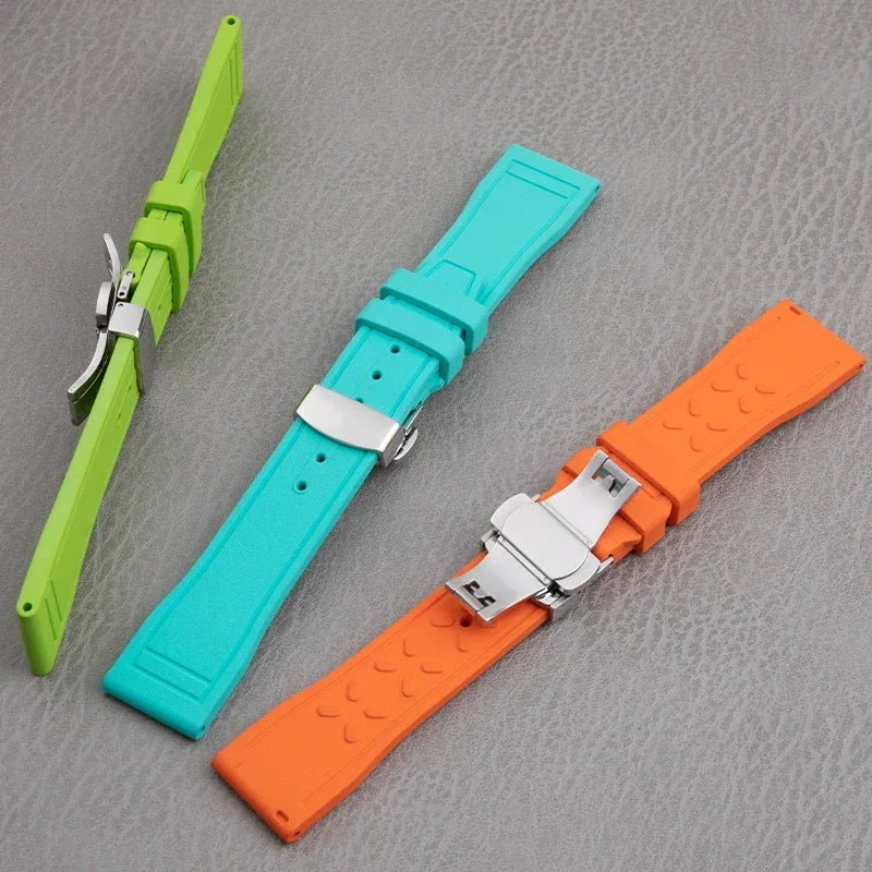 Universal Accessories, FKM Fluoro Rubber Watch Strap for IWC, Strap for Big Pilot Portofino TOP GUN, Dustproof Strap 20/21/22mm