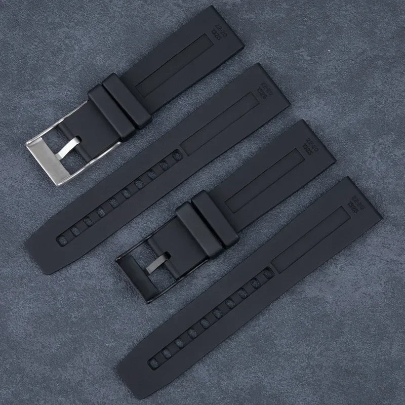 Bracelet de montre universel en caoutchouc noir souple, 22mm, pour Breitling, série Superocean Avenger Heritage, ceinture étanche