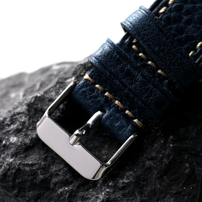 Cinturino in vera pelle italiana MBOX fatto a mano, cinturino da uomo in vera pelle marrone nera morbida non laminata da 18 20 22MM, cinturino per orologio in stile retrò