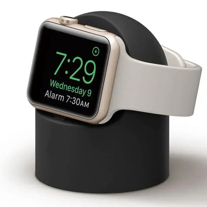 Supporto per caricabatterie Apple Watch Series Ultra/8/SE2/7/6/SE/4/3 49mm/45mm/44mm/42mm/41mm/40mm/38mm, Modalità Comodino in Silicone Resistente
