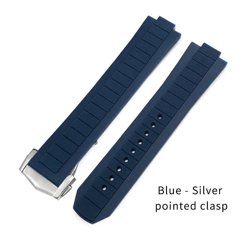 Bracelet de montre en caoutchouc et Silicone convexe, 10x21mm, pour Omega Seamaster Planet Ocean 600M, série 217.30.42 217.32.42, bracelet de montre étanche