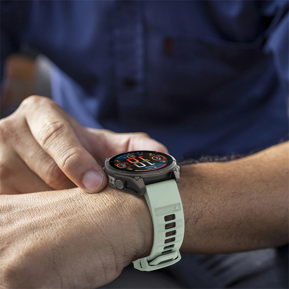 Bracelet en silicone QuickFit 22mm 26mm pour Garmin Fenix 8Pro 7 7X 6X Pro 5X Plus Epix Gen2 Enduro 3 2, bracelet de montre souple à libération rapide