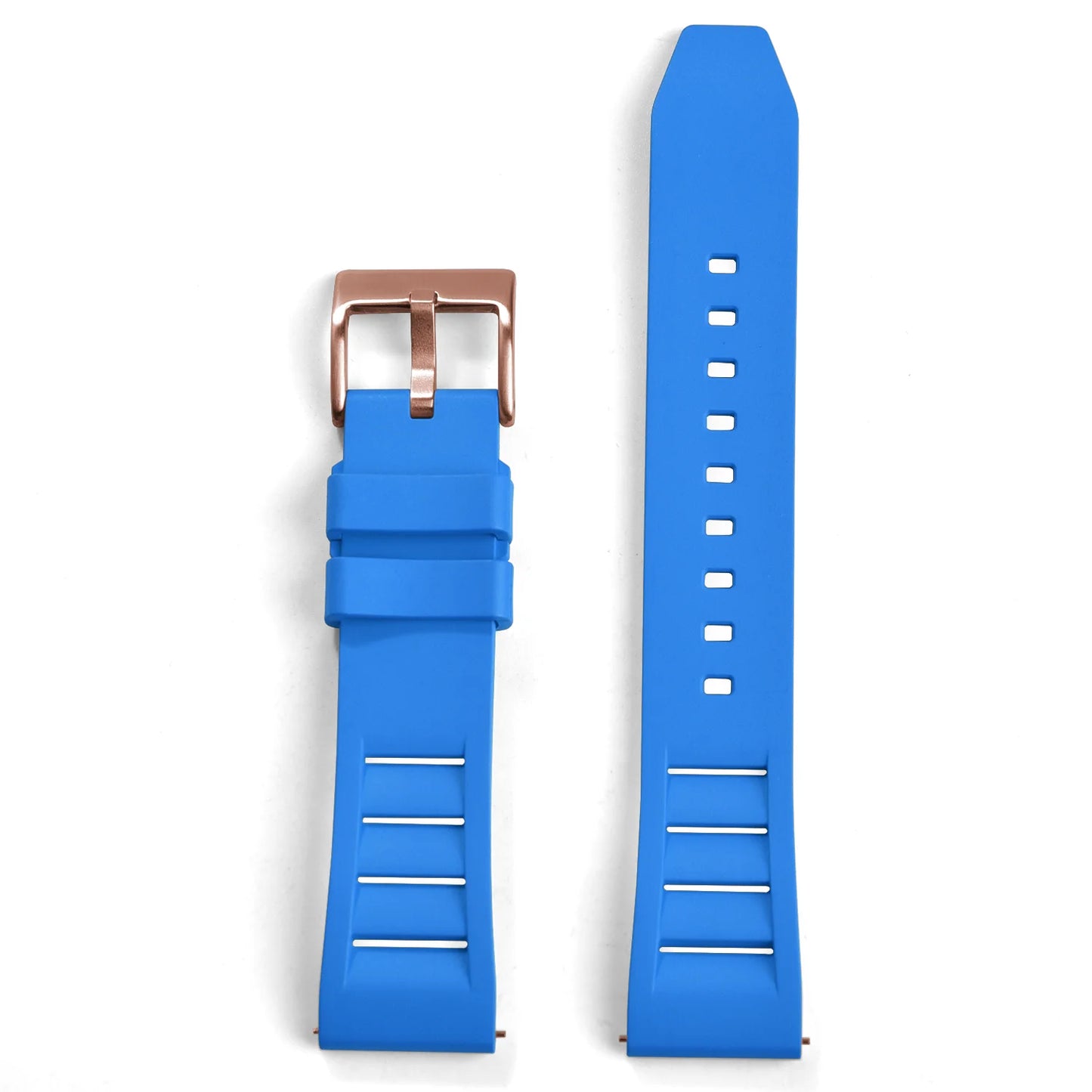 Bracelet de montre en caoutchouc FKM 20mm 22mm, souple, étanche, pour Huawei, Samsung, Seiko, Omega, avec attache rapide