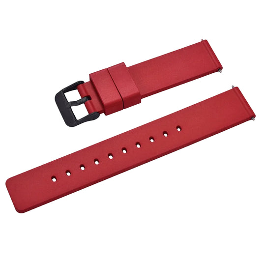 Bracelet de montre en caoutchouc Premium lisse - Rapide / Universel