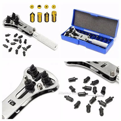 Outils de réparation d'horloger réglables, clé de retrait arrière de vis, ouvre-boîtier arrière de montre, outil de couverture ouverte à trois mâchoires