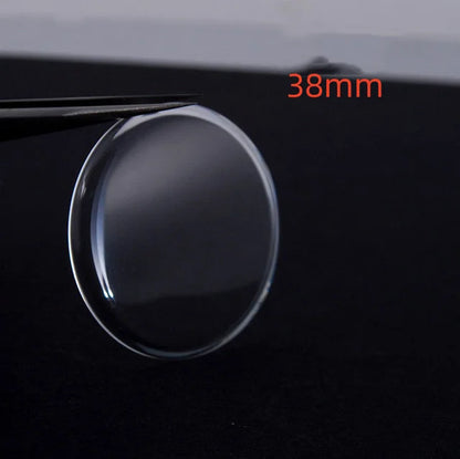 Vetro minerale per orologio, bombato alto a gradini, gamma di diametri da 31 mm a 38,5 mm