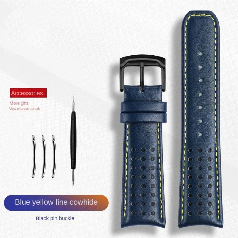 Cinturino 22mm 23mm in pelle bovina per Citizen Blue Angel AT8020-54L JY8078 AT8020-03L 54L, estremità curva, da uomo, per orologio