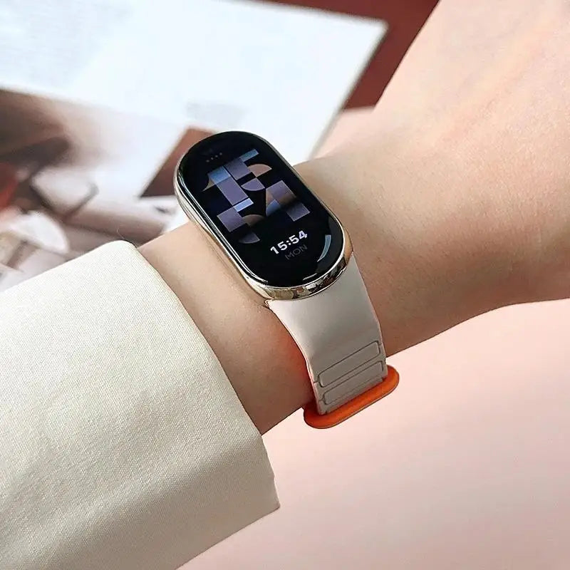 Bracelet magnétique en silicone pour Xiaomi Mi Band 10, 9, 8 – Accessoire de montre de sport